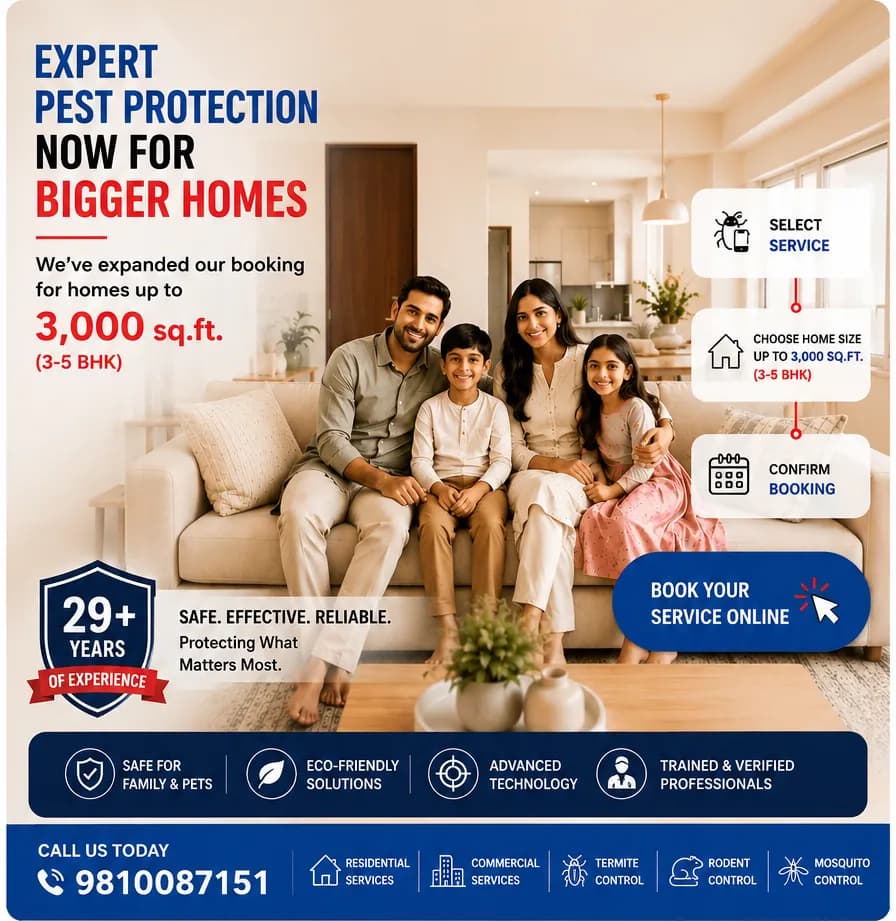 Vansh Pest Control protecting a residential living room in Delhi NCR