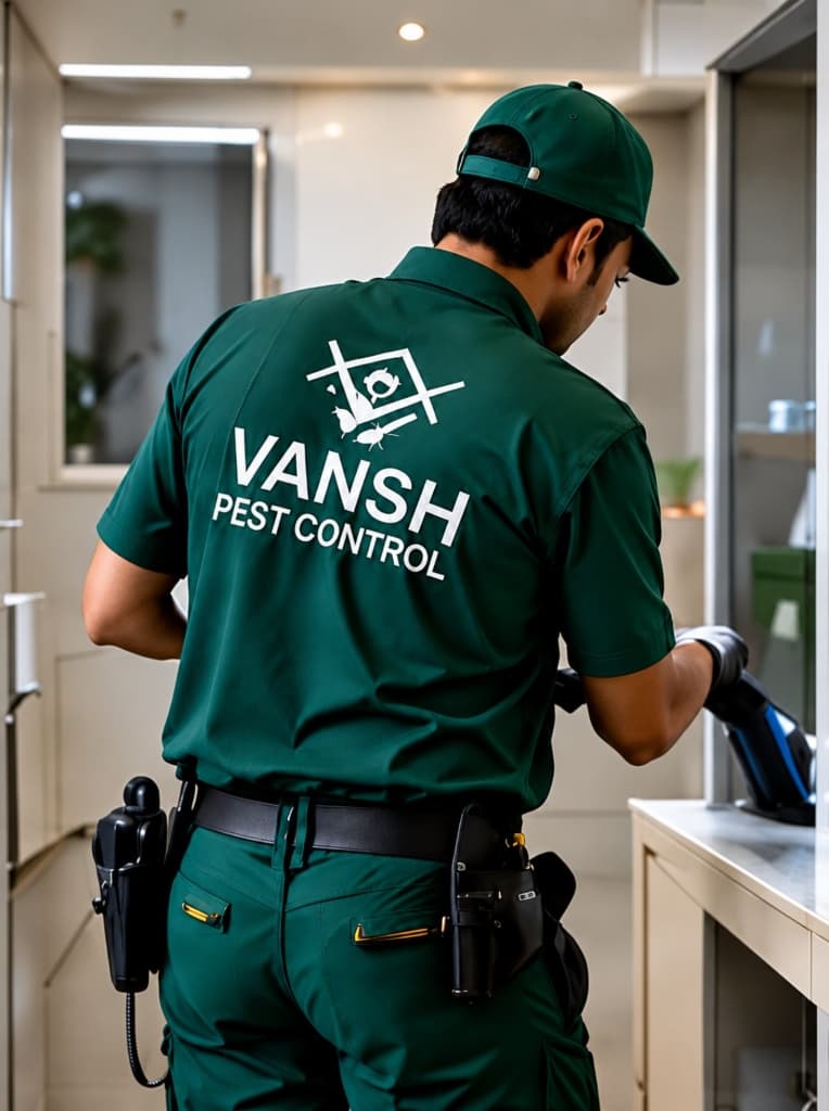 Vansh Pest Control technician in official uniform and equipment
