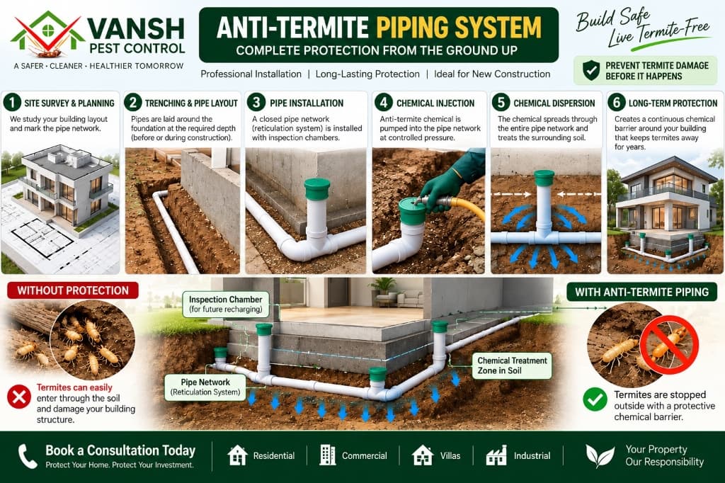 Anti-Termite Piping System service poster — Vansh Pest Control