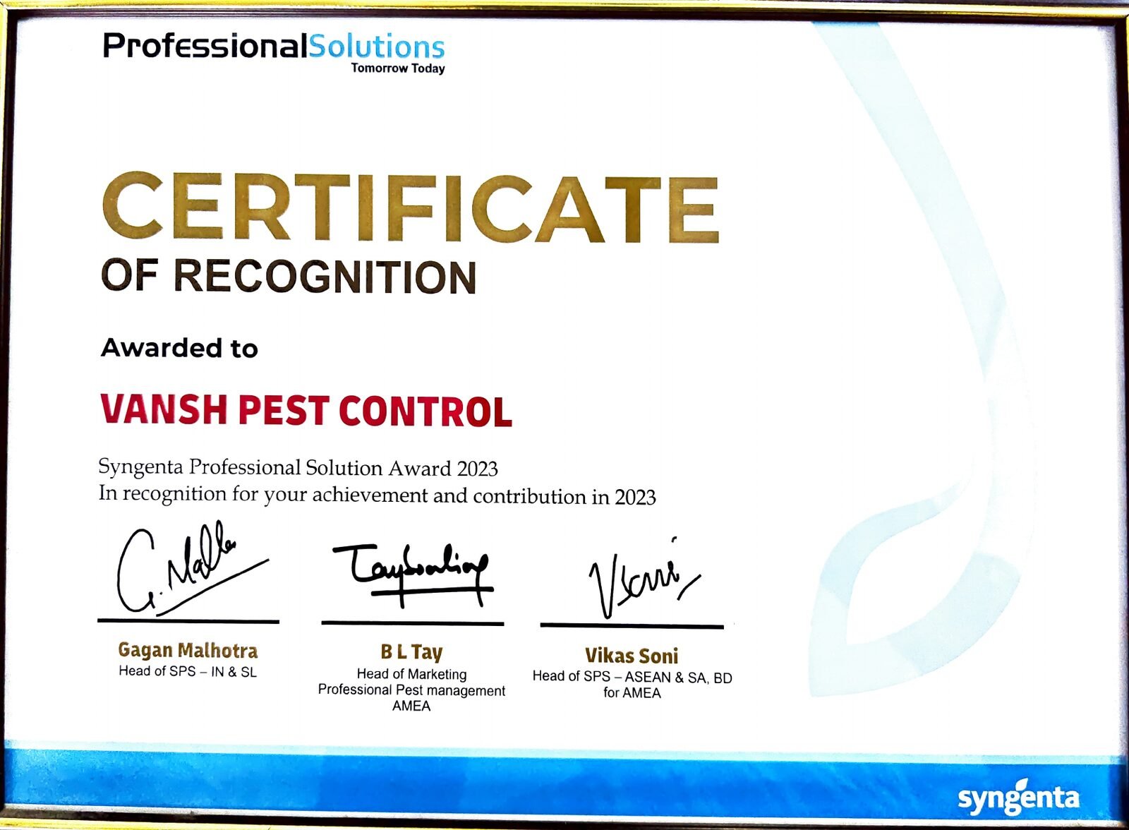 Document Preview: Syngenta Professional Solution Award 2023
